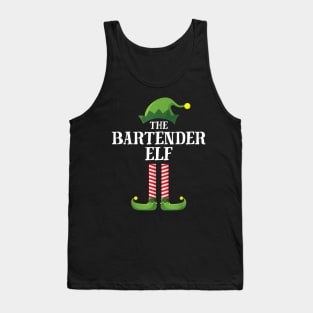 Bartender Elf Matching Family Group Christmas Party Tank Top